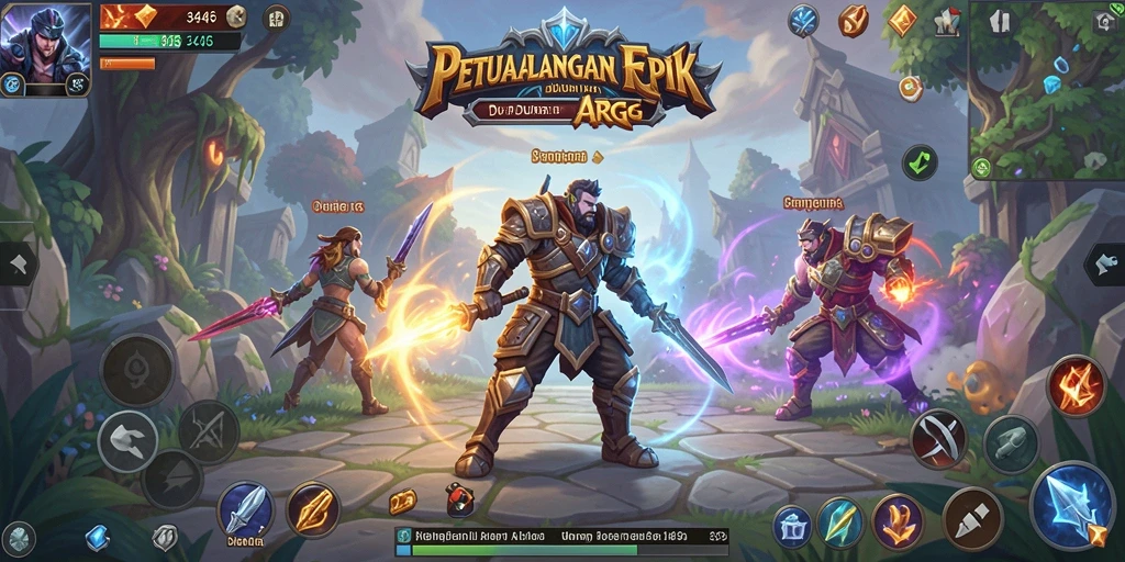 Gameplay seru dalam 3446 dengan pertempuran ARPG yang menegangkan.
