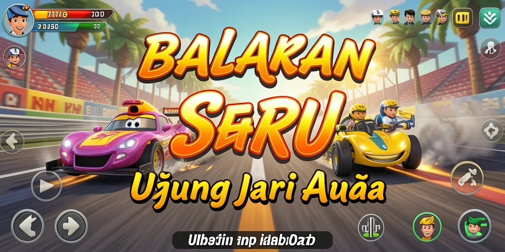Tampilan gameplay seru dari balapan real-time di 34R.