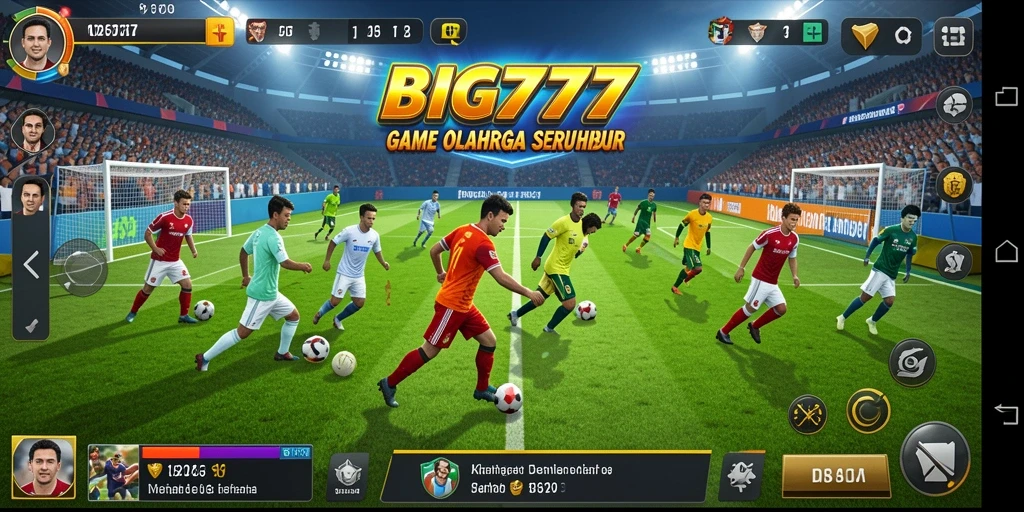 Screenshot gameplay yang menampilkan aksi olahraga yang seru dan kompetitif.