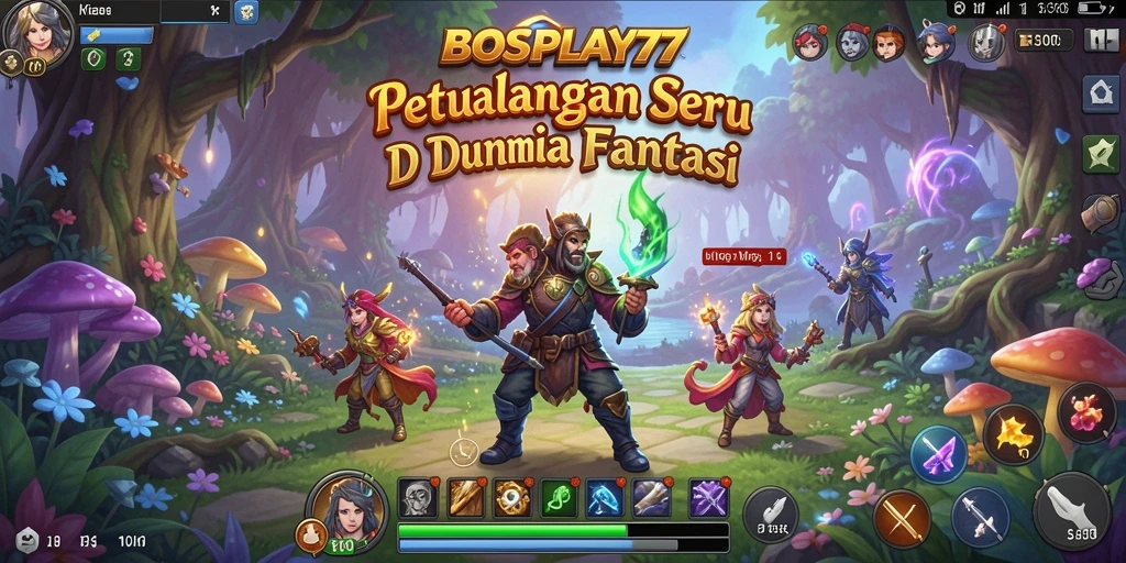 Screenshot gameplay BOSPLAY77 menunjukkan aksi seru dan eksplorasi dunia petualangan.