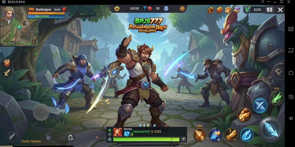 Screenshot gameplay ARPG BPJS777 menampilkan aksi pertarungan yang mendebarkan.
