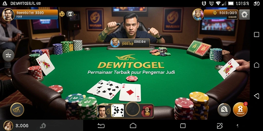 Tampilan gameplay seru dalam DEWITOGEL yang menampilkan Poker.