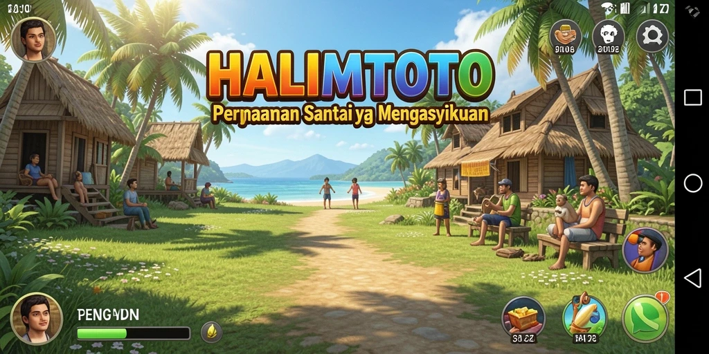 Menikmati gameplay santai dengan warna-warni menarik di HALIMTOTO.