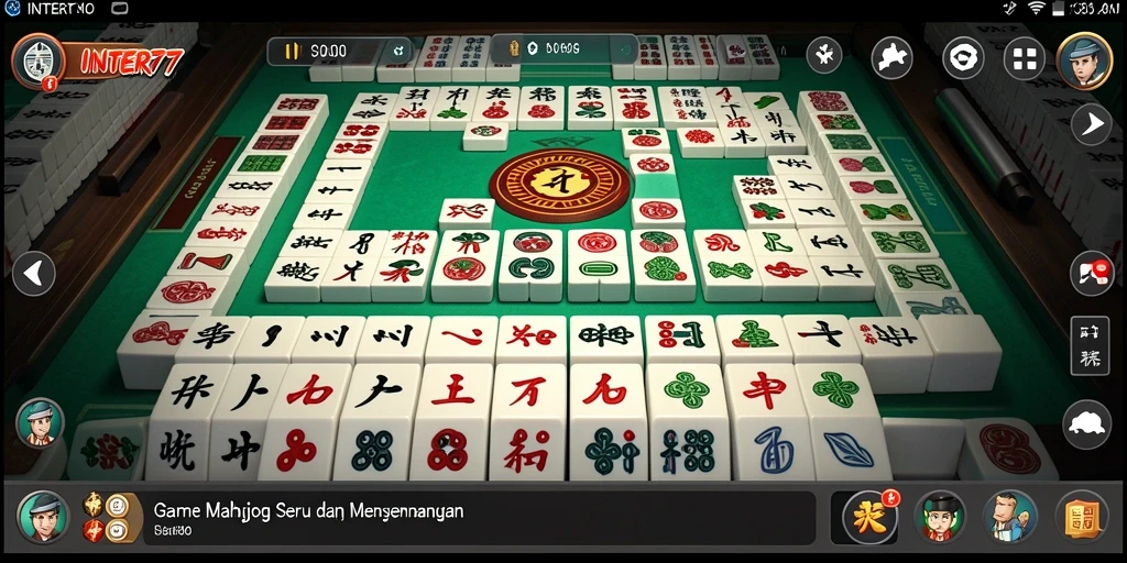 Screenshot INTER77 menunjukkan gameplay seru Mahjong yang menantang.