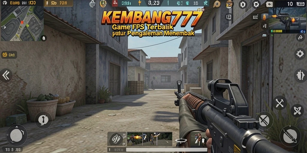 Gameplay KEMBANG777 menampilkan pertarungan seru di medan perang FPS.
