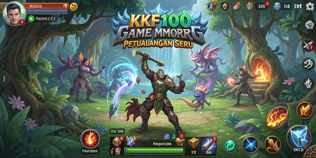 Tangkapan layar gameplay KPK100 yang menunjukkan aksi pertempuran seru.