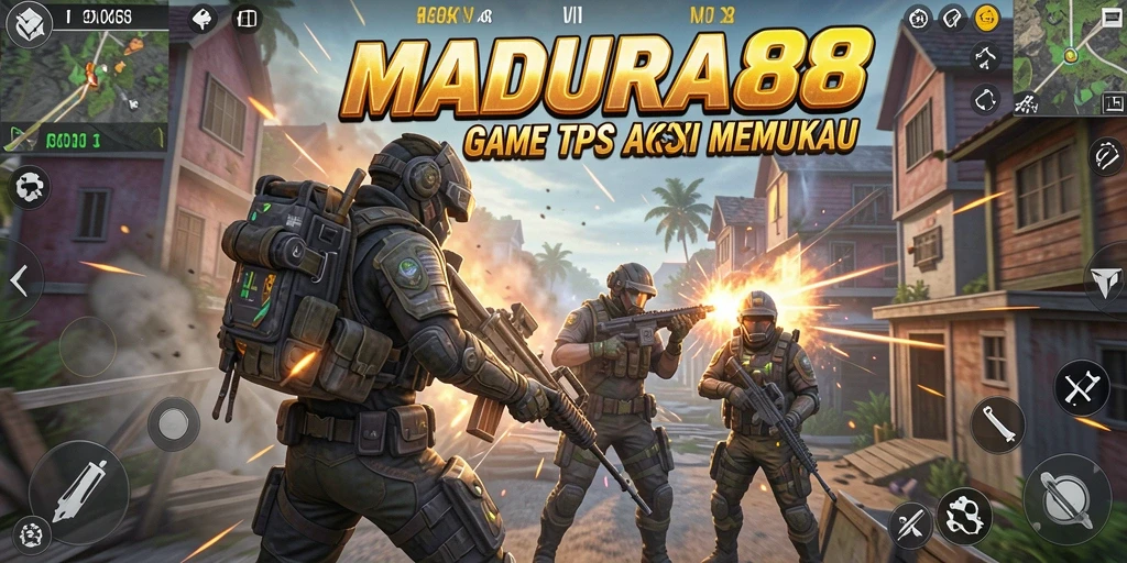 Tangkapan layar gameplay <strong>MADURA88</strong> menampilkan pertempuran intens di peta yang menakjubkan.