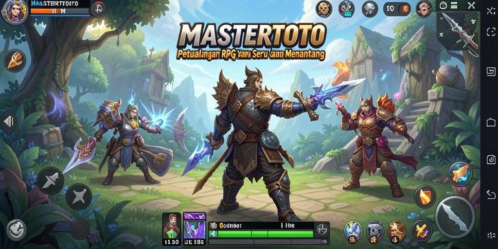 Tangkapan layar MASTERTOTO menunjukkan gameplay aksi RPG yang dinamis.