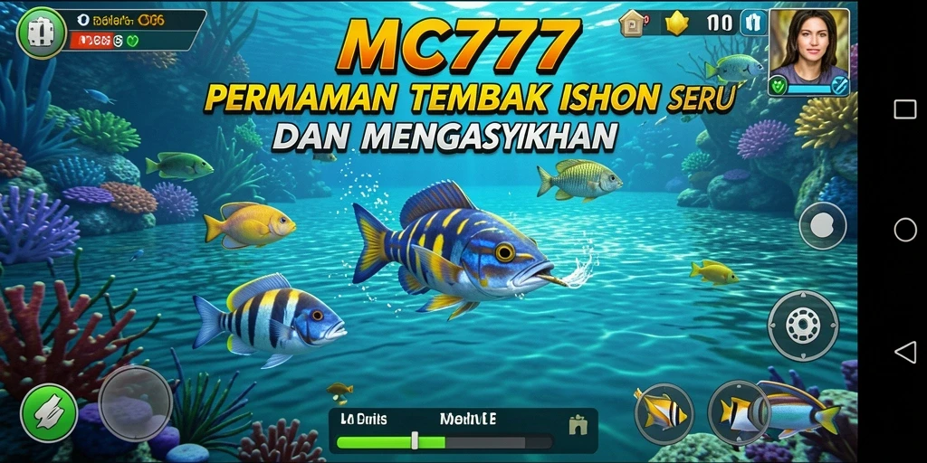 Screenshot gameplay <strong>MC777</strong> menunjukkan aksi menembak ikan yang seru.