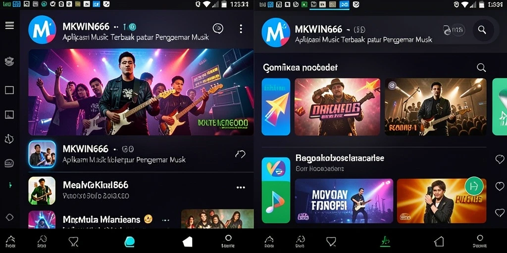 Tampilan gameplay MKWIN666 yang menawan dengan berbagai genre musik.
