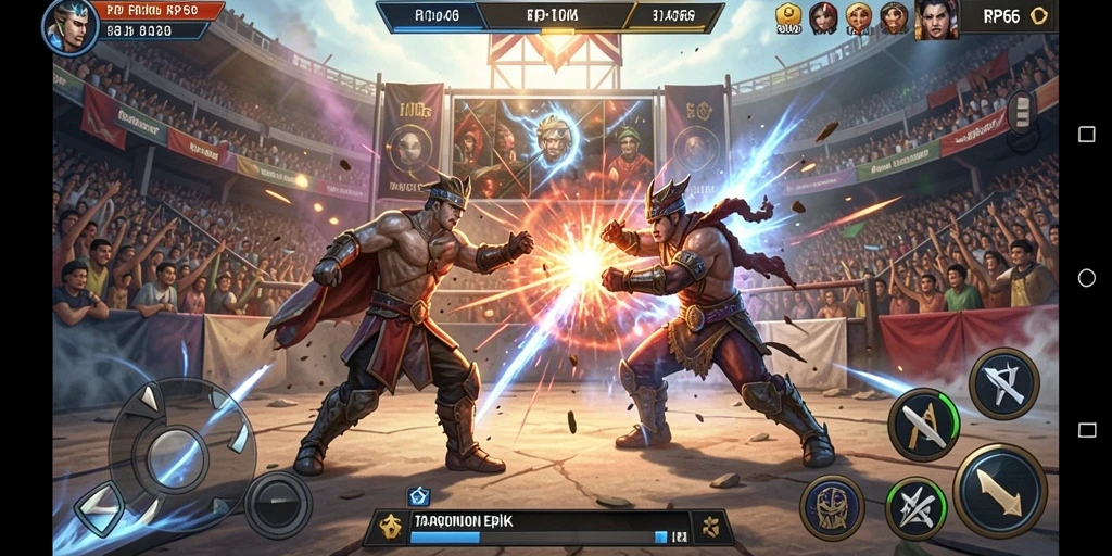 Tampilan seru gameplay RP66 dalam pertarungan mendebarkan.