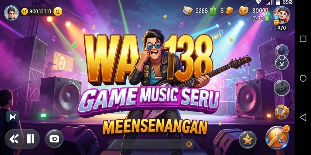Tampilan screenshot gameplay WAR138 yang menampilkan interaksi musik.