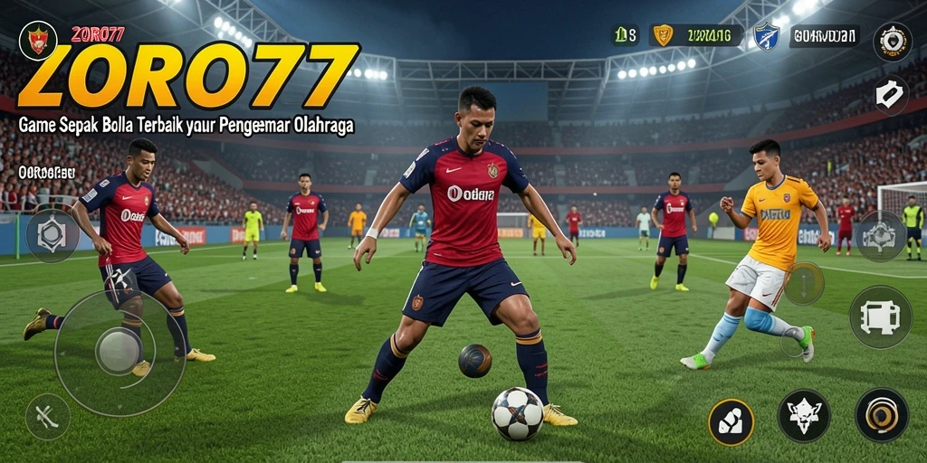Screenshot gameplay ZORO77 yang menampilkan aksi seru di lapangan.